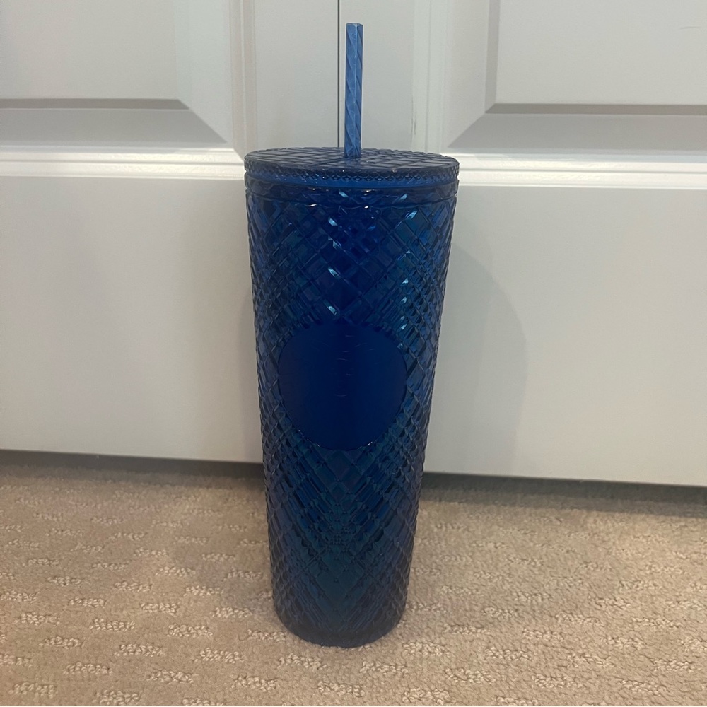 Dark Blue Starbucks Cup